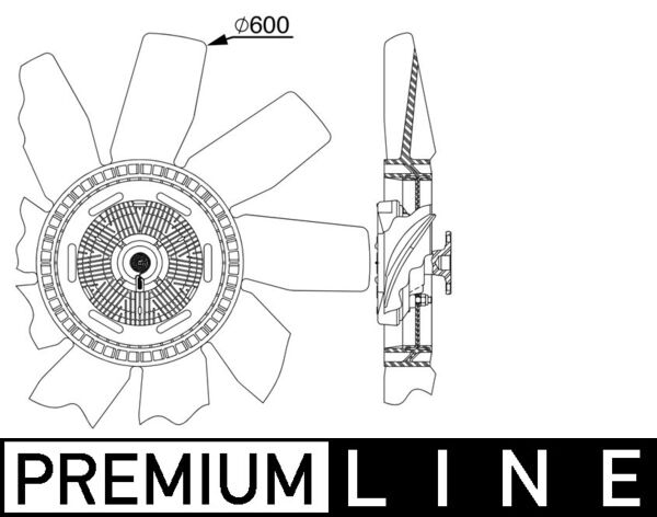 Ventilatorwiel-motorkoeling Mahle Original CFF 511 000P