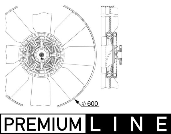 Ventilatorwiel-motorkoeling Mahle Original CFF 512 000P