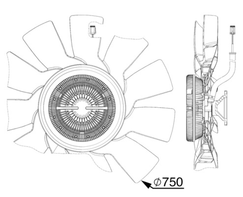 Ventilatorwiel-motorkoeling Mahle Original CFF 528 000P