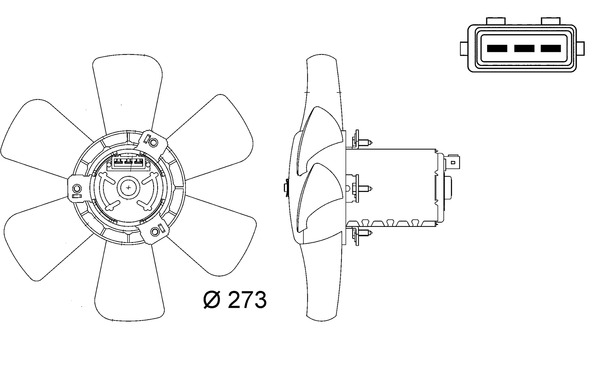 Ventilatorwiel-motorkoeling Mahle Original CFF 7 000S