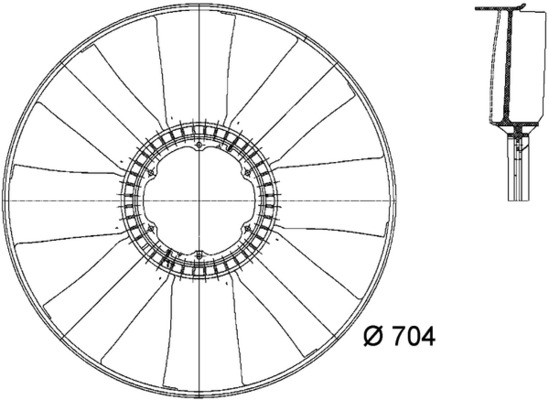 Mahle Original Ventilatorwiel-motorkoeling CFW 31 000P