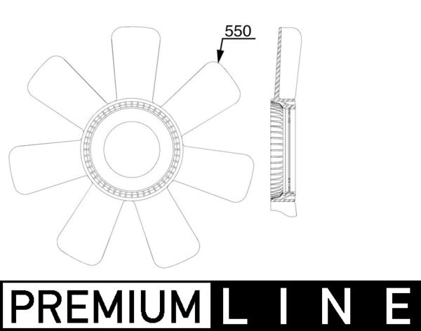 Ventilatorwiel-motorkoeling Mahle Original CFW 89 000P