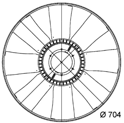 Mahle Original Ventilatorwiel-motorkoeling CFW 9 000P