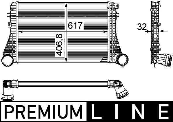 Interkoeler Mahle Original CI 161 000P