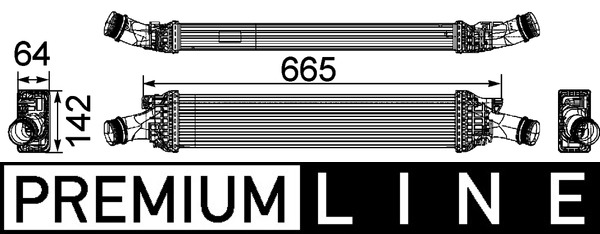 Interkoeler Mahle Original CI 170 000P