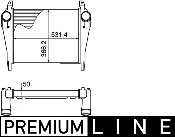 Interkoeler Mahle Original CI 268 000P