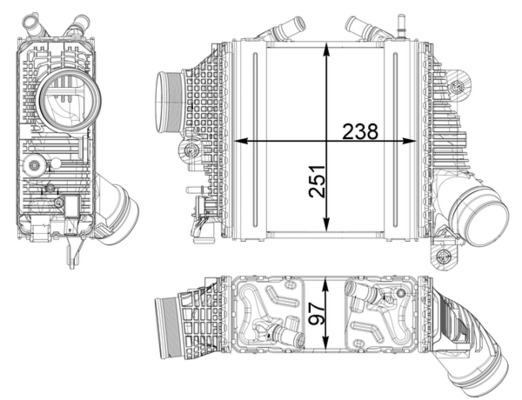 Interkoeler Mahle Original CI 411 000P