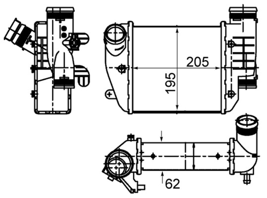 Interkoeler Mahle Original CI 484 000S