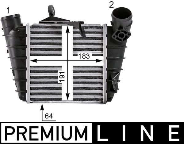 Interkoeler Mahle Original CI 530 000P