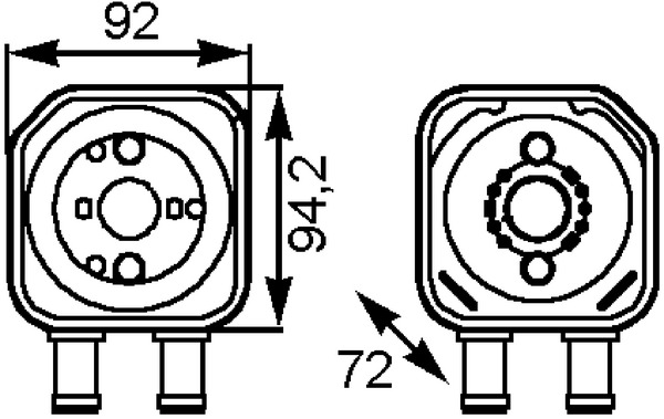 Oliekoeler motorolie Mahle Original CLC 164 000S