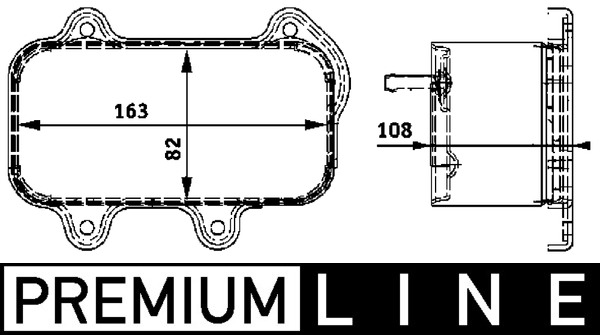 Oliekoeler motorolie Mahle Original CLC 39 000P