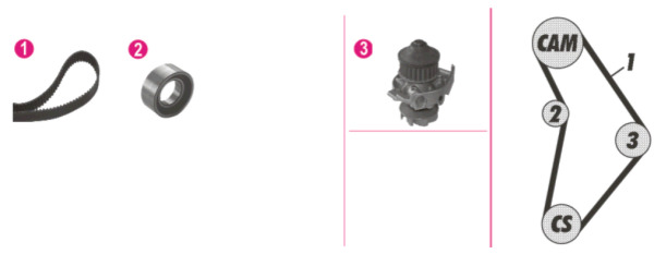 Mahle Original Distributieriem kit inclusief waterpomp CPK 34 000P