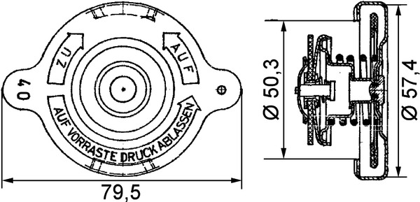 Mahle Original Radiateurdop CRB 13 000P