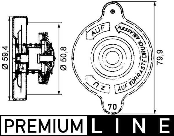 Radiateurdop Mahle Original CRB 15 000P