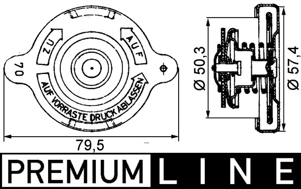 Radiateurdop Mahle Original CRB 16 000P