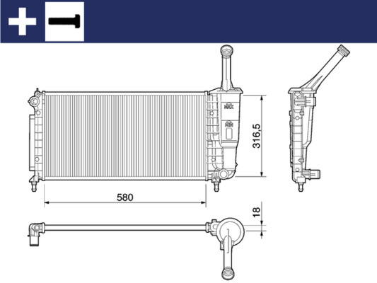 Radiateur Mahle Original CR 1104 000S