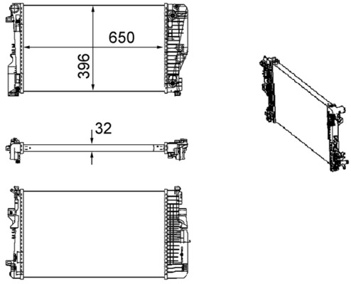 Mahle Original Radiateur CR 1173 000S