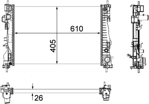 Radiateur Mahle Original CR 1178 000P