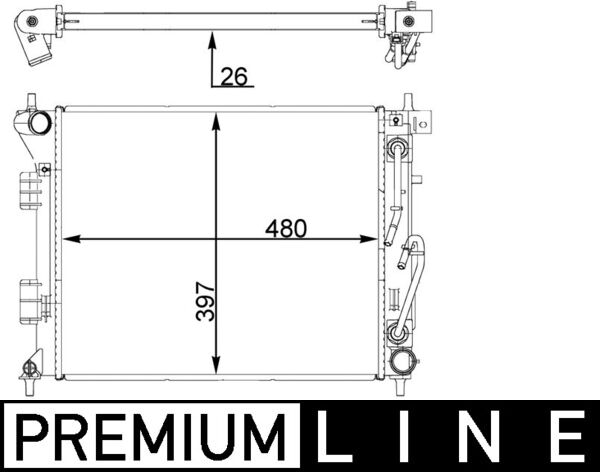 Radiateur Mahle Original CR 1405 000P