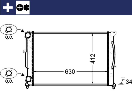 Radiateur Mahle Original CR 1423 000S