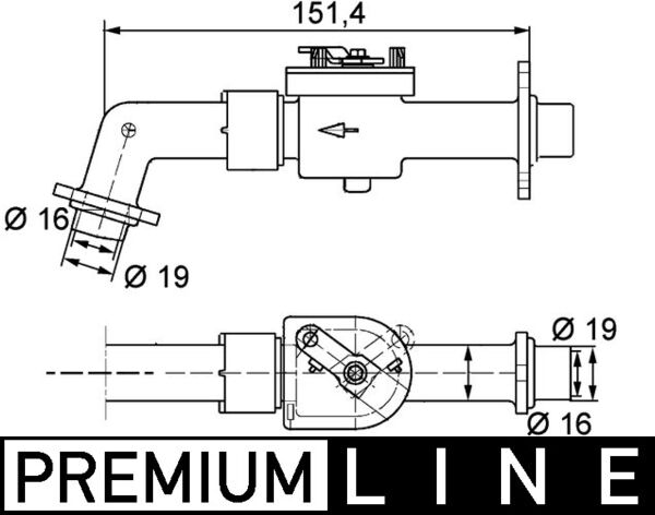 Kachelkraan /Koelvloeistof regelklep Mahle Original CV 6 000P