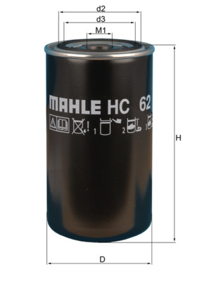 Filter/oliezeef automaatbak Mahle Original HC 62