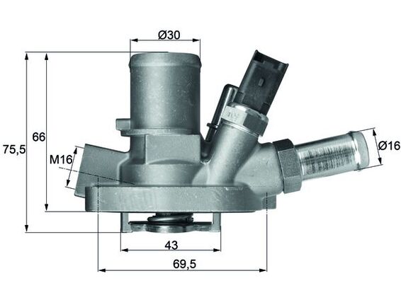 Thermostaat Mahle Original TI 147 80