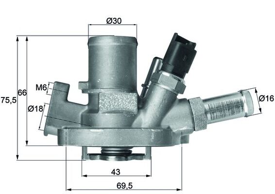 Thermostaat Mahle Original TI 151 80