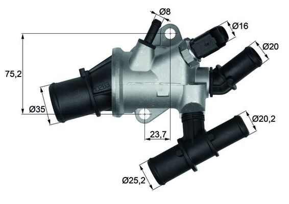 Thermostaat Mahle Original TI 162 88