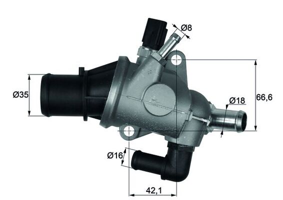 Thermostaat Mahle Original TI 163 88