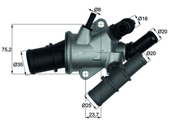 Thermostaat Mahle Original TI 165 88