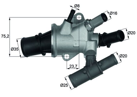 Thermostaat Mahle Original TI 168 88