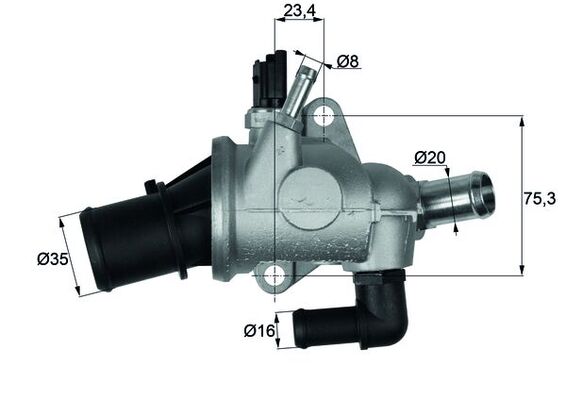 Thermostaat Mahle Original TI 174 88