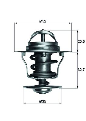 Thermostaat Mahle Original TX 12 88D