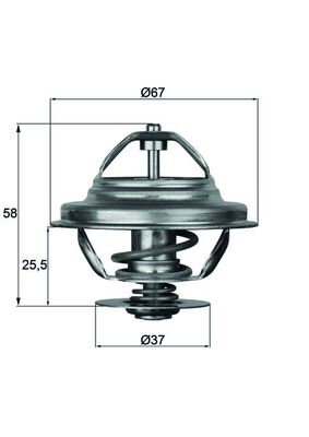 Thermostaat Mahle Original TX 21 80D