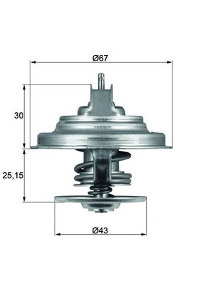 Thermostaat Mahle Original TX 31 92D S