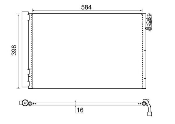 Airco condensor Mahle Original AC 413 001S