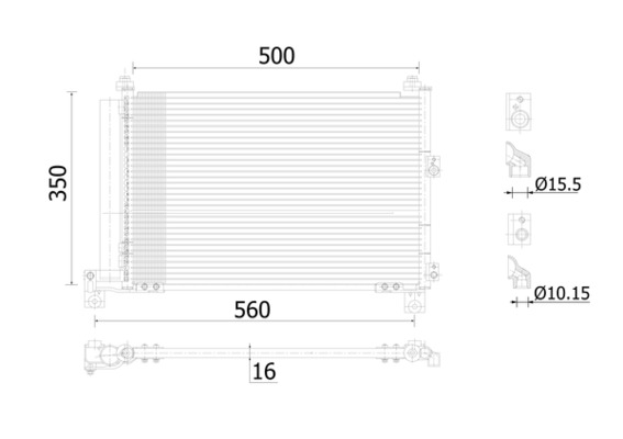 Airco condensor Mahle Original AC 905 000S
