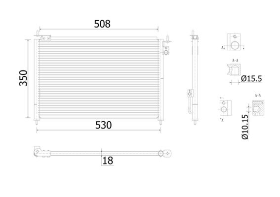Airco condensor Mahle Original AC 910 000S