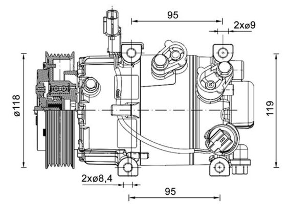 Airco compressor Mahle Original ACP 1463 000P