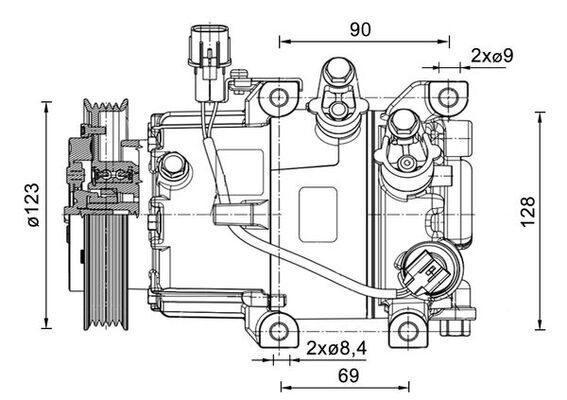 Airco compressor Mahle Original ACP 1465 000P