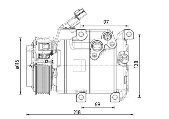 Airco compressor Mahle Original ACP 1467 000P