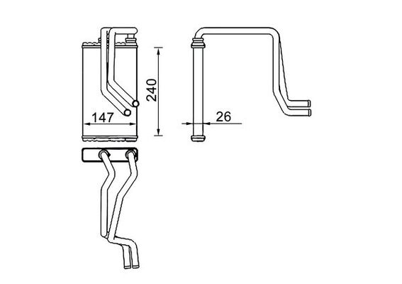 Kachelradiateur Mahle Original AH 271 000S