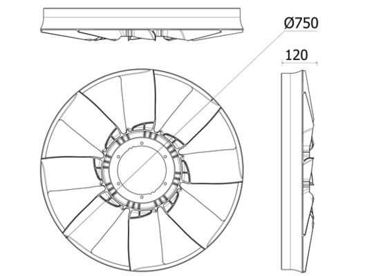 Ventilatorwiel-motorkoeling Mahle Original CFW 94 000P