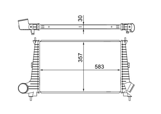 Interkoeler Mahle Original CI 300 000S