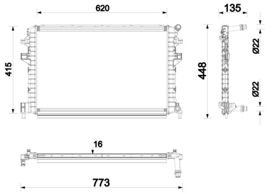 Interkoeler Mahle Original CIR 34 000P