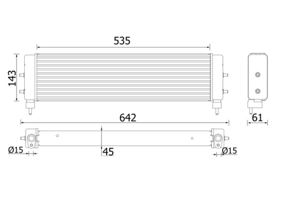 Oliekoeler motorolie Mahle Original CLC 94 000P