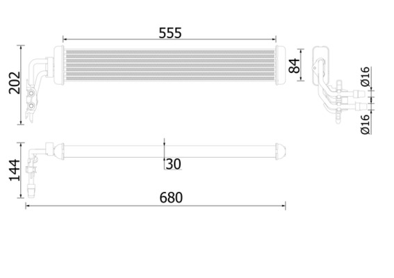 Oliekoeler motorolie Mahle Original CLC 223 000P