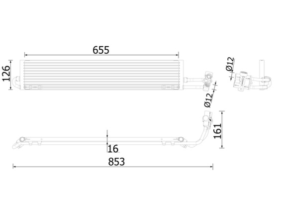 Oliekoeler motorolie Mahle Original CLC 234 000P