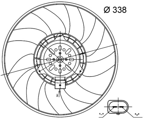 Ventilatorwiel-motorkoeling Mahle Original CFF 33 000S